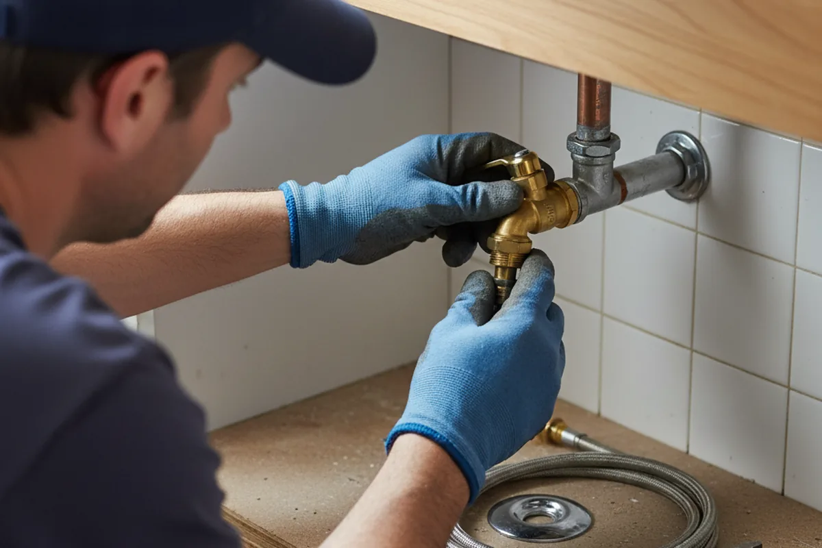 Shutoff valve and fitting work during Emergency Plumbing in Lebanon